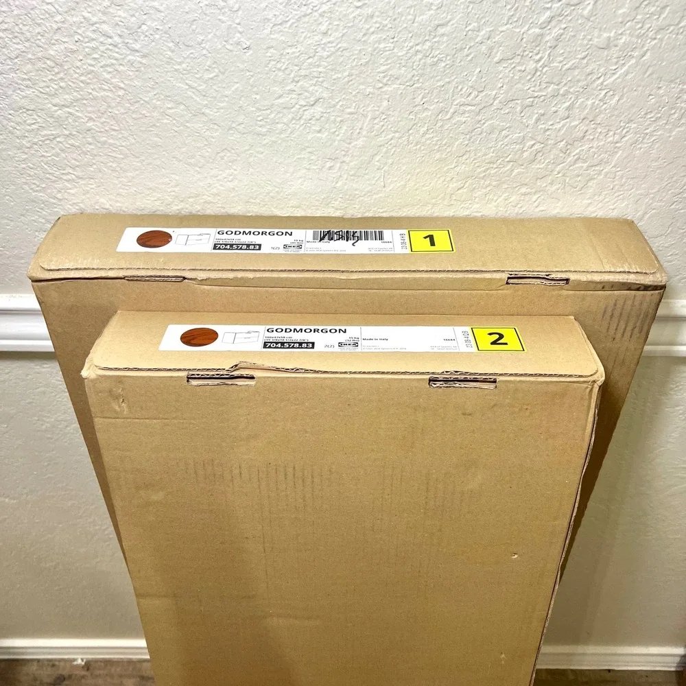 IKEA Brown GODMORGON Bathroom‎ Vanity Cabinet 39 3/8 wide Box 1 and 2 Modern